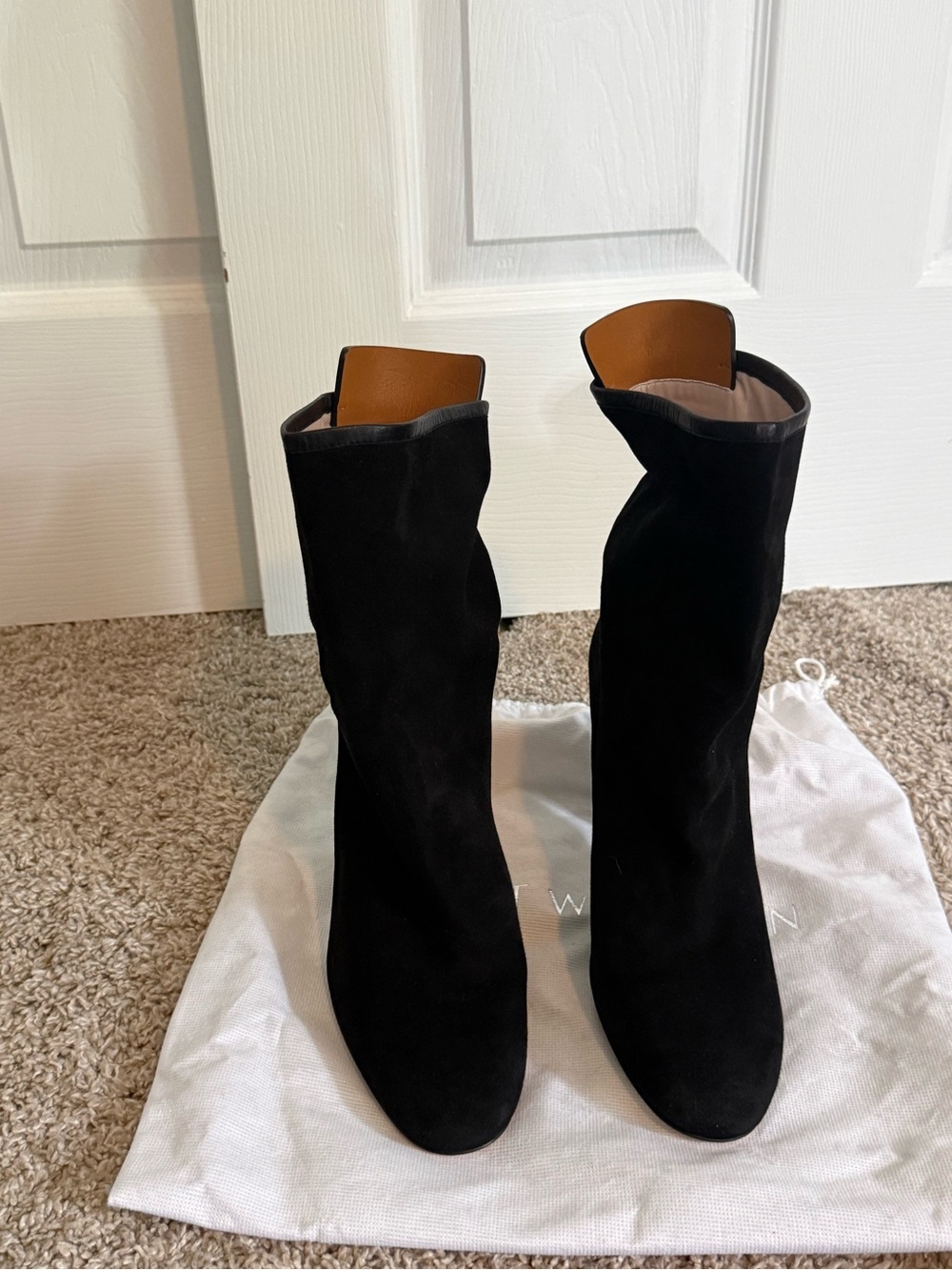Stuart Weitzman Brooks Bootie in black suede